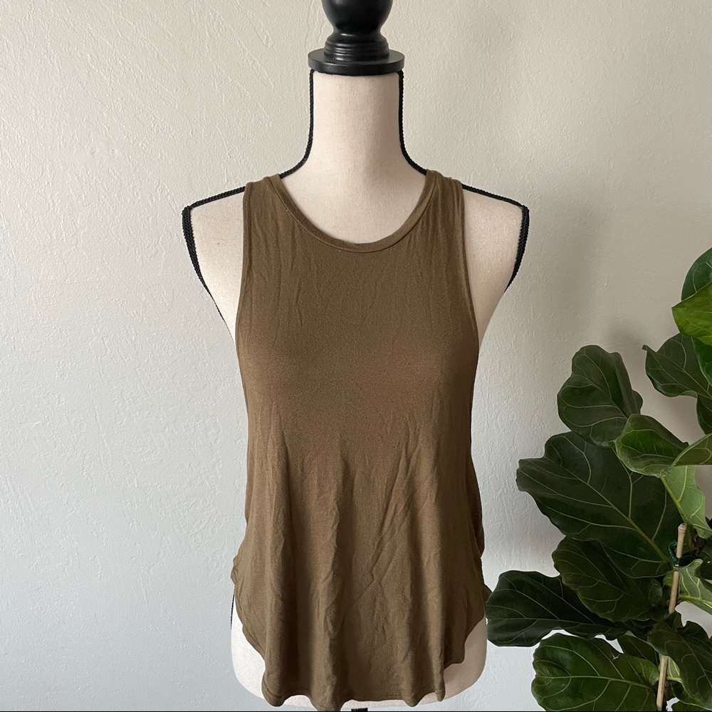 *** JOAH BROWN S/M Muscle Tank Top Olive ***